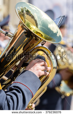 stock-photo-musicians-of-a-military-orchestra-with-big-bass-tuba-on ...